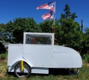 The Pedal Nomad Camper is a DIY trike camper with a surprising amount of features, full functionality