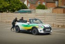 Shanwayne Stephens and Nimroy Turgott of the Jamaican bobsleigh national team get a MINI Convertible to train with