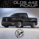 vintage pickup truck renderings by jlord8