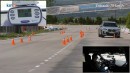 2022 BMW X3 slalom test by km77.com