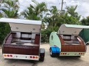 The Gidget Retro Trailer featured a slide-out and a full-kitchen, with an adorable retro design