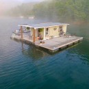 The Surf Shack, a DIY floating tiny home that is fully off-grid