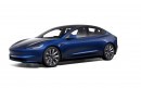 Tesla Model 3 in Deep Blue