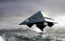 Tetrahedron Superyacht concept, "aviation at sea" or the boat that can fly