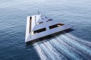 Tetrahedron Superyacht concept, "aviation at sea" or the boat that can fly