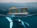 The Tiny Eco Hotel is a floating villa with a fixed element, is both comfortable and unique