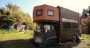 The Castle RV is an old Bedford truck that becomes a magical, self-sufficient castle at camp