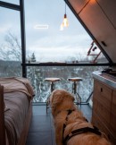 The Uhu is an A-frame cabin that takes glamping to new heights