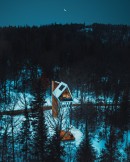 The Uhu is an A-frame cabin that takes glamping to new heights