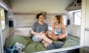 The Ultimate Camper offers a full wet bath, two kitchens and queen-size bed, in the small footprint of a teardrop trailer