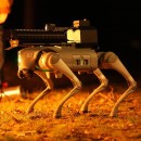Thermonator, the robot dog carrying a flamethrower on its back, arrives to market