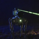 Thermonator, the robot dog carrying a flamethrower on its back, arrives to market