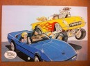 Retro american car cartoon