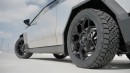 Tesla Cybertruck on 24-inch wheels