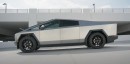Tesla Cybertruck on 24-inch wheels