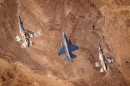 USAF and Israeli Air Force F-16 Fighting Falcons