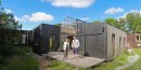 This unique tiny home boasts a greenhouse in the middle