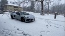Driving my C8 Corvette in SNOW!!