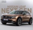 2026 Nissan Leaf rendering by avarvarii