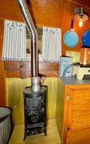 1922 Homebuilt Travel Trailer Wood Heater
