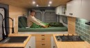 2015 Ford Transit converted into minimalist dorm on wheels