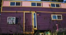 Lovely and brightly-colored tiny house on wheels