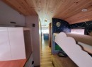School bus tiny home bunk beds