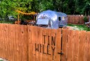 Tin Willy is a 1960 Airstream Ambassador Land Yacht converted into a couple's retreat