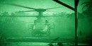 Simulated Defiant X helicopter in combat mission