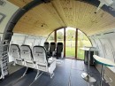 Decommissioned Swiss Air Avro RJ 100 passenger jet is a most unique summer lounge