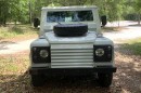 Armored 1995 Land Rover Defender used during the Bosnian War