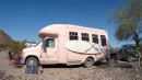 Pink Shuttle Bus Camper Conversion