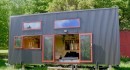 Handcrafted tiny house goes for a rustic, clean aesthetic with outstanding views