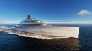 Reverie is a superyacht concept inspired by nature and daydreaming, with eco-friendly features