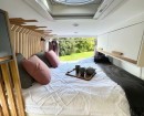 Custom van conversion with L-shaped couch