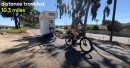 A DIY bike camper without motor assistance shows the downsides of this kind of RVs
