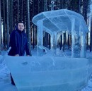 This magical boat is made of ice but can still sail at a slow pace