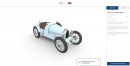 Electric Bugatti Baby II 3/4 scale tribute of the Type 35