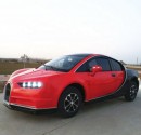 The Shandong Qilu Fengde P8, the P8 for short, is a fully-electric Bugatti "replica" that won't fool anyone