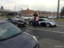 Aston Martin rear-ends Bugatti Veyron in Russia