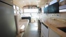 Bus Turned Tiny Home on Wheels Features a One-of-a-Kind Kitchen and a Gigantic Bathroom