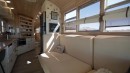 Bus Turned Tiny Home on Wheels Features a One-of-a-Kind Kitchen and a Gigantic Bathroom