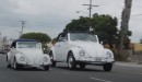 The Huge Bug and the little sibling that inspired it, the VW Beetle
