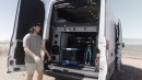 Ford Transit Converted Into a Mobile Home With a Wet Bath