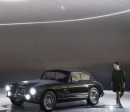Aston Martin DB2 in the a cave-like showroom