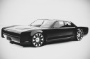 Matrix car modernized 1965 Lincoln Continental rendering by mattegentile