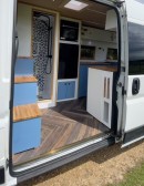 Coastal-inspired luxury camper van conversion