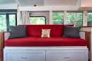 This colorful Skoolie is both music studio and tiny home on wheels