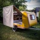 La Carriole from Carapate is a versatile, modular teardrop trailer that brings a touch of French sophistication to your adventures