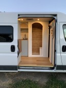 Olivia is a custom camper van with unique layout